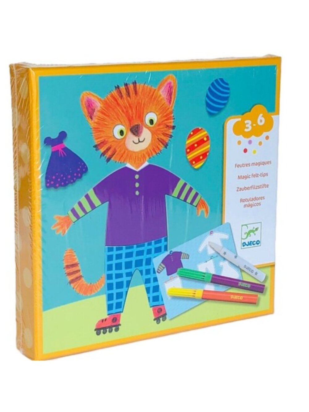 New Sealed Djeco Handcraft Magic Marker Felt-tips - Elliot and Zoe's clothes